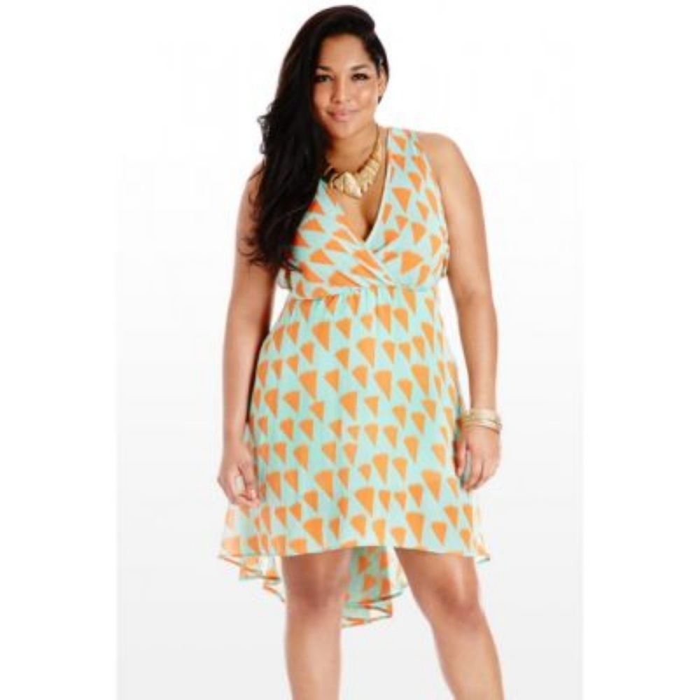 Bermuda triangle high low dress